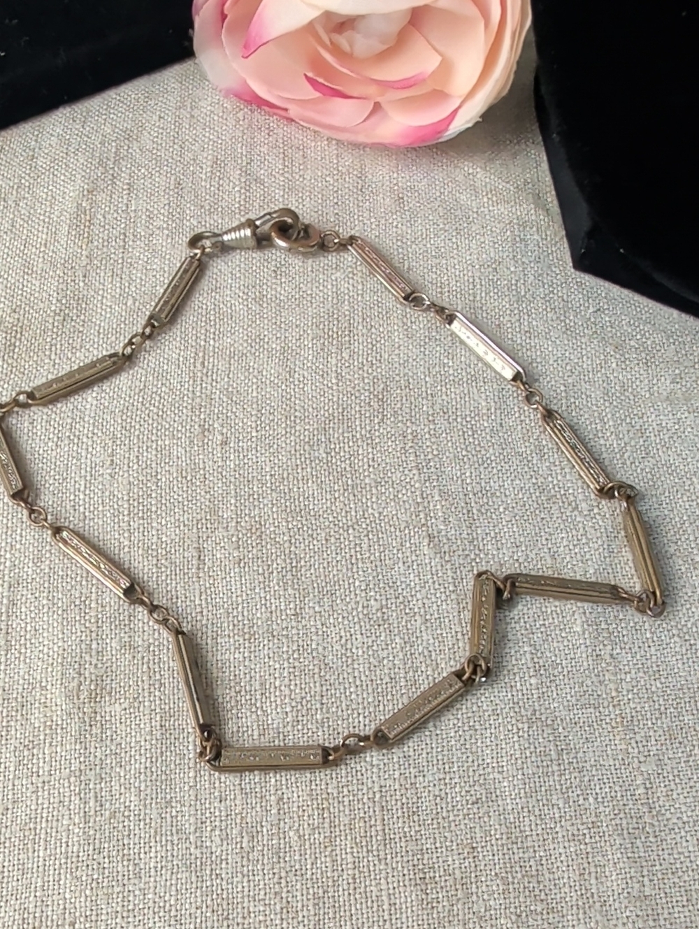 1920's/30's Art Deco Gold Filled Engine Turned Watch Chain Pocket Watch Chain